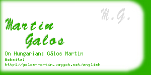 martin galos business card